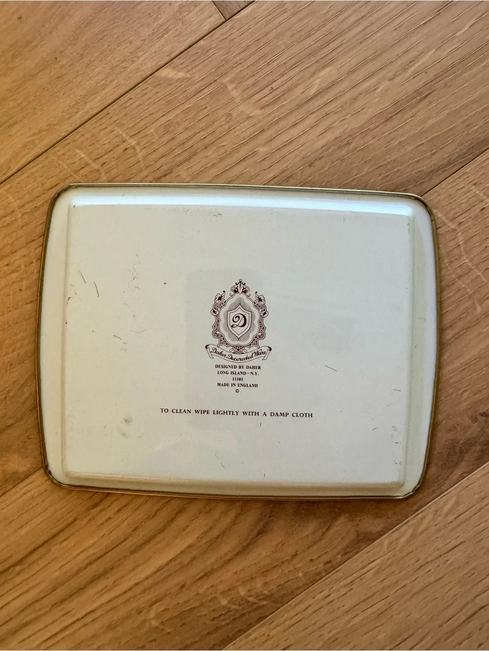 Vintage Daher Decorated Ware Floral Tin Tray (Made in England)